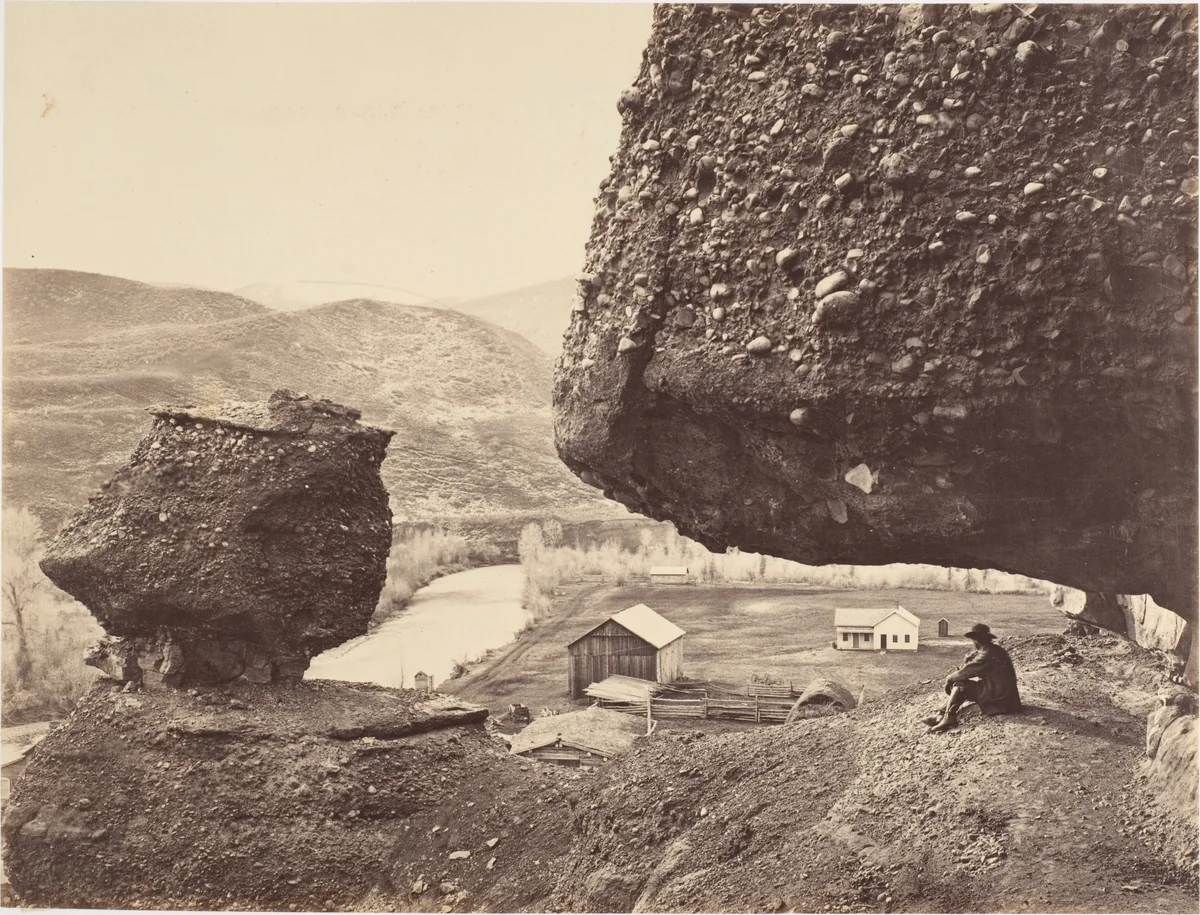 Hanging Rock, Foot of Echo Cañon by Andrew Joseph Russell, photograph, 1867-1868