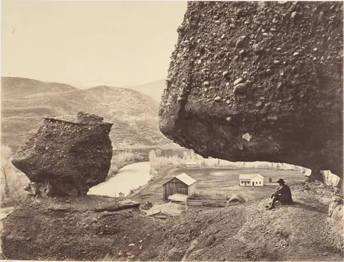 Hanging Rock, Foot of Echo Cañon by Andrew Joseph Russell, photograph, 1867-1868