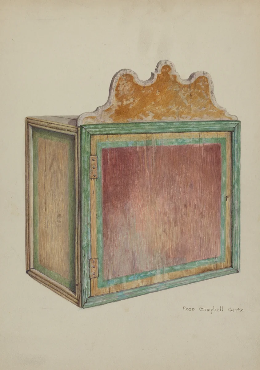 Wooden Cabinet for Music by Rose Campbell-Gerke, index of american design, 1938