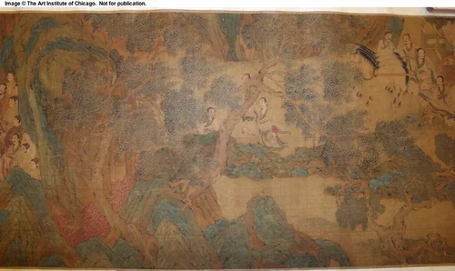 King Yu Moving a Mountain to Control the Floods by Artist Unknown, drawing, 1701-1799