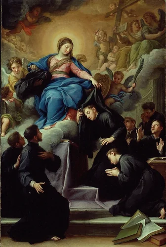 The Madonna with the Seven Founders of the Servite Order by Agostino Masucci, painting, 1723-1733