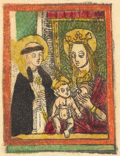 Saint Bernard with the Madonna and Child by German 15th Century, print, 1480-1500