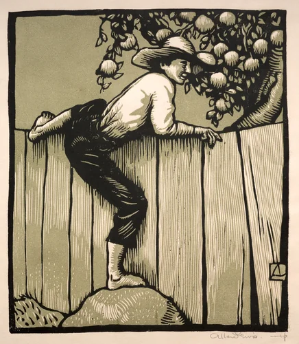 Picking Apples by Arthur Allen Lewis, print, 1900-1924