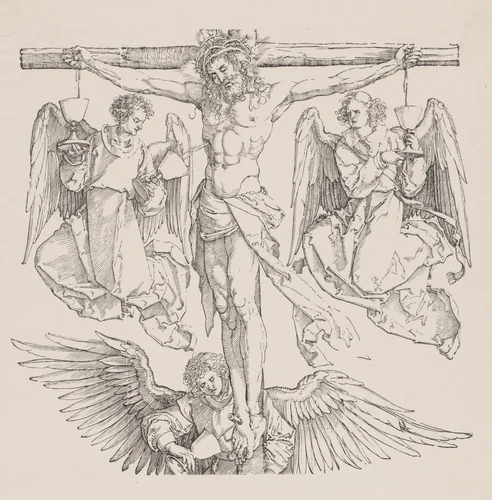 Christ on the Cross by Albrecht Dürer, print, 1523