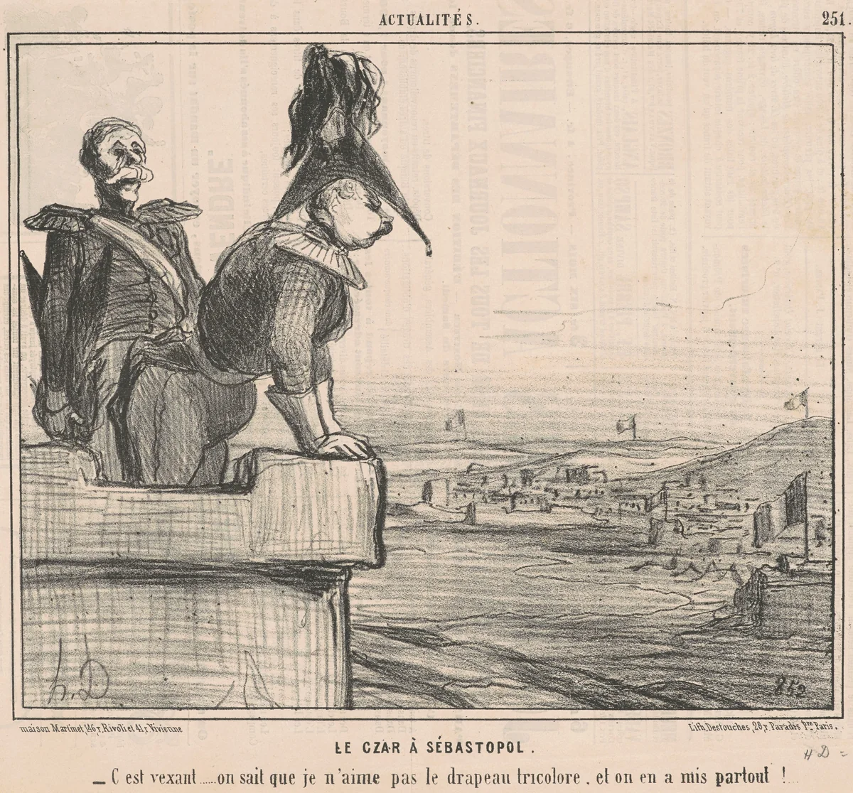 Le czar a Sébastopol by Honoré Daumier, print, 1855