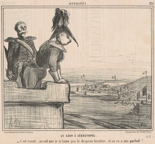 Le czar a Sébastopol by Honoré Daumier, print, 1855
