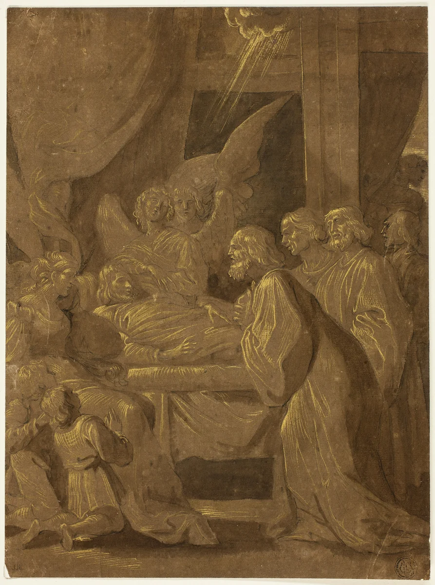 Healing of the Paralytic by Johann Gottlieb Prestel, drawing, 1759-1808