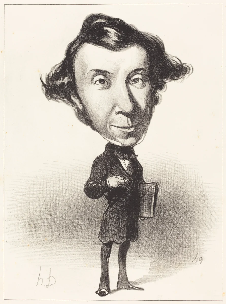 Alex. Ch. Henri de Tocqueville by Honoré Daumier, print, 1849