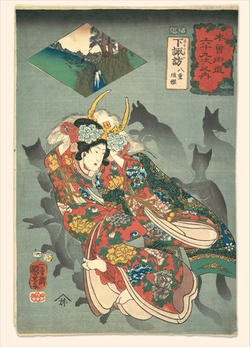 Princess Yaegaki by Utagawa Kuniyoshi (歌川國芳), print, 1800-1899