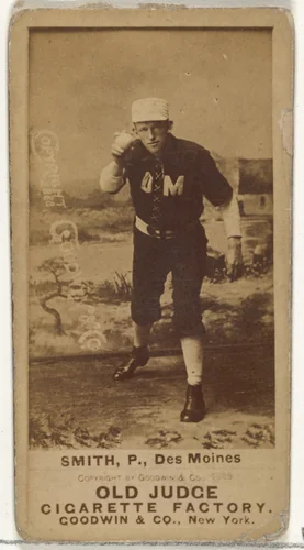 Frederick C. "Fred" Smith, Pitcher, Des Moines Prohibitionists, from the Old Judge series (N172) for Old Judge Cigarettes by Goodwin & Company, photograph, 1888