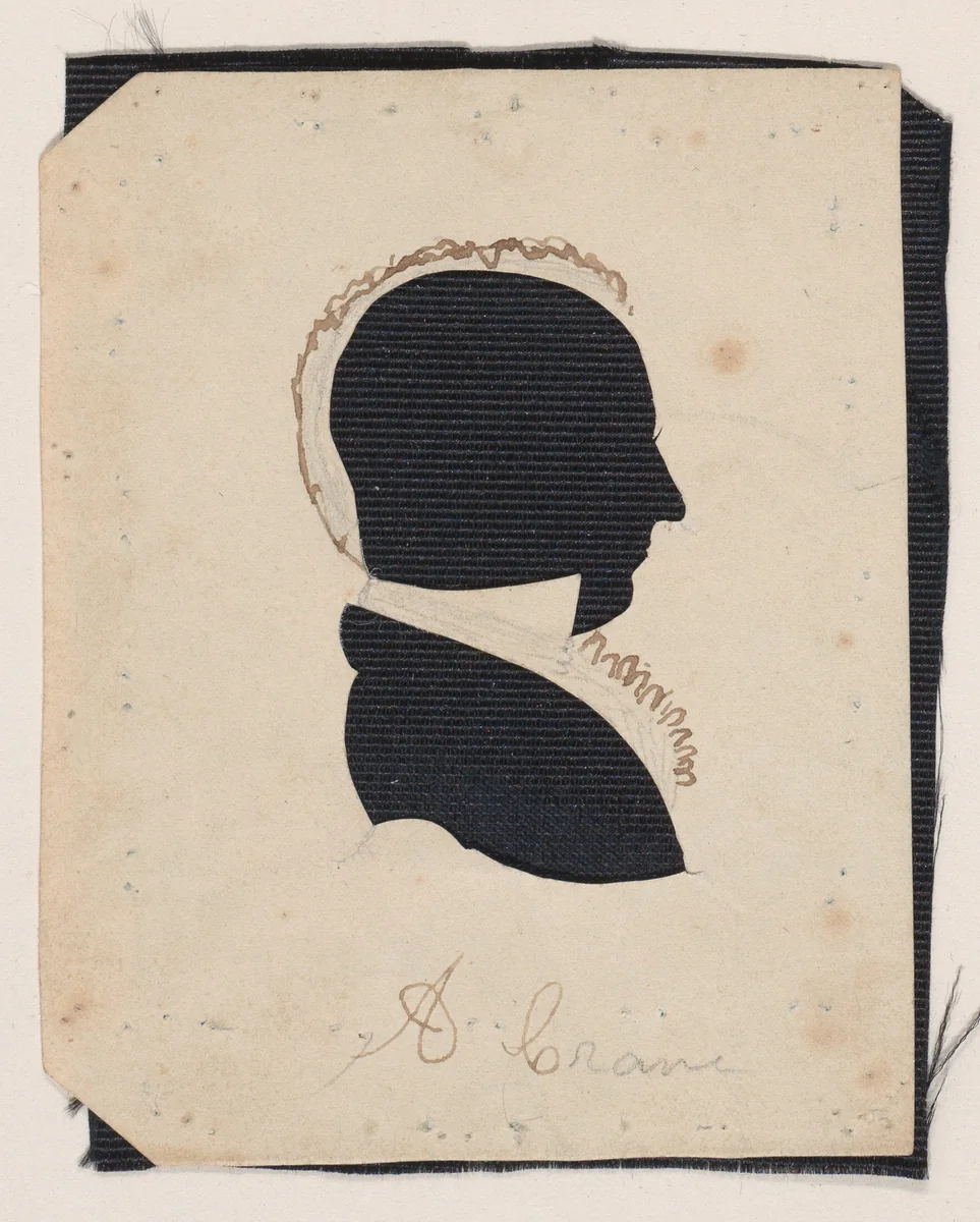 Silhouette of Aaron Crane, to right by William Chamberlain, other, 1819-1829