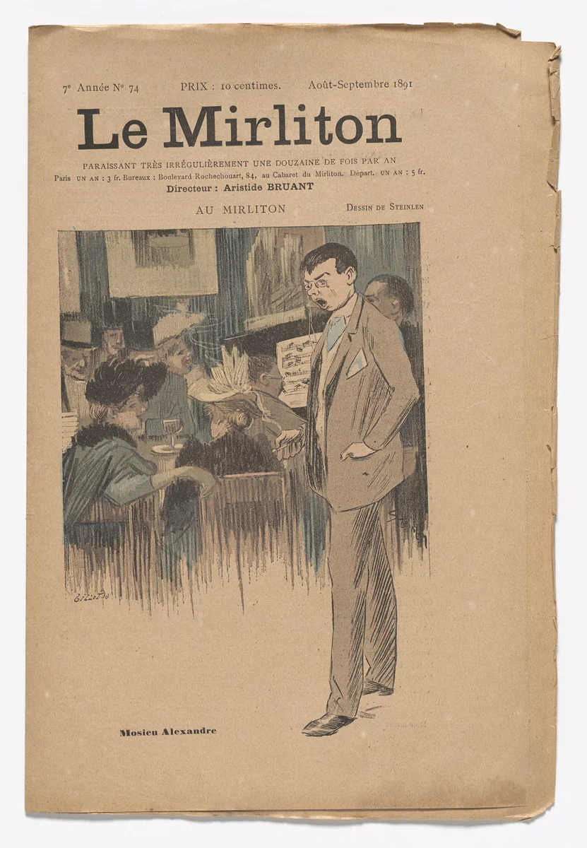 Le Mirliton, no. 74 by Théophile-Alexandre Steinlen, periodical, 1891