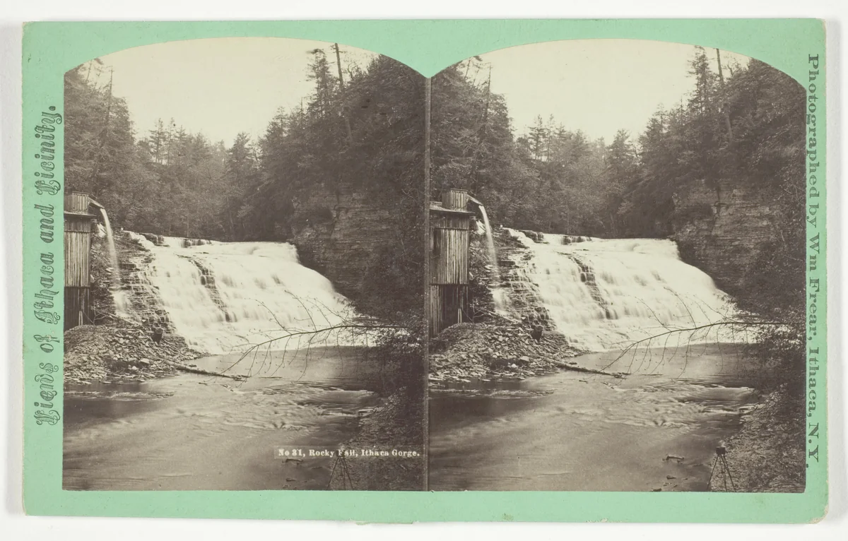 Rocky Fall, Ithaca Gorge, No. 31 from the series "Views of Ithaca and Vicinity" by William Frear, photograph, 1875-1899
