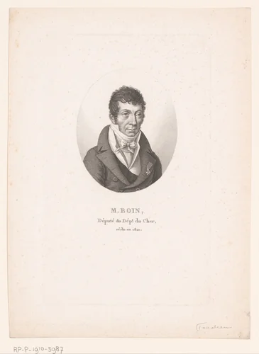 Portret van Antoine Boin by Ambroise Tardieu, print, 1820-1821