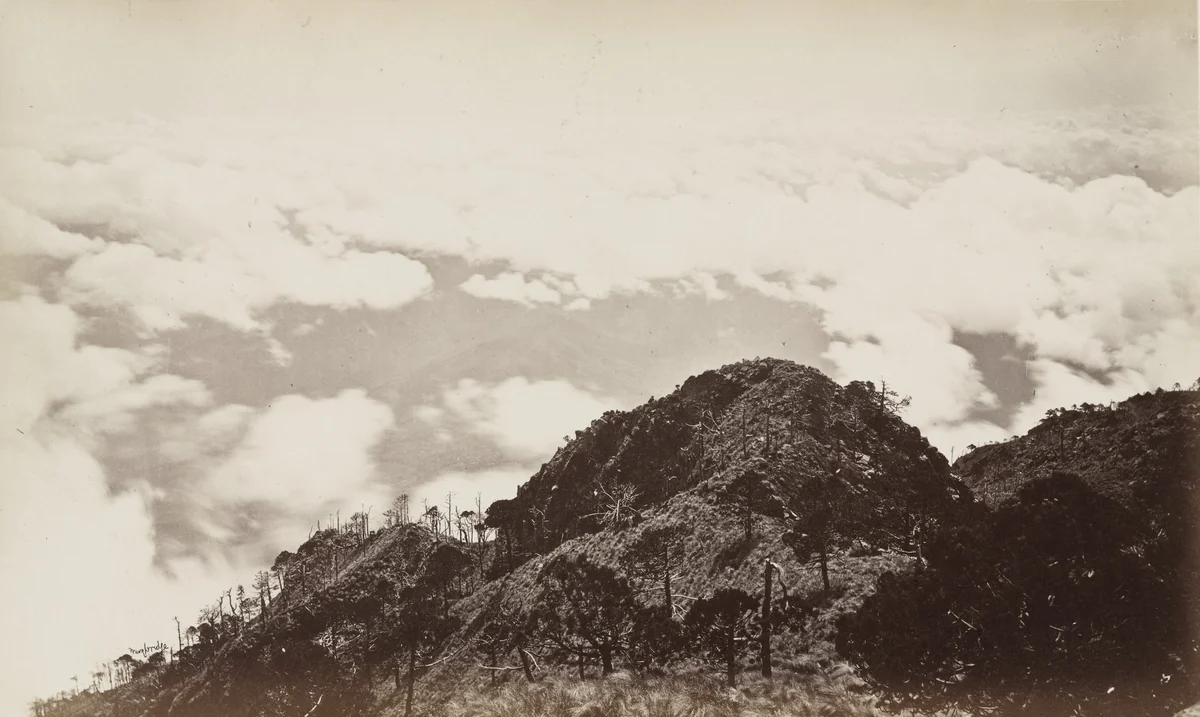 A Sea of Clouds from Volcan Agua by Eadweard Muybridge, photograph, 1875
