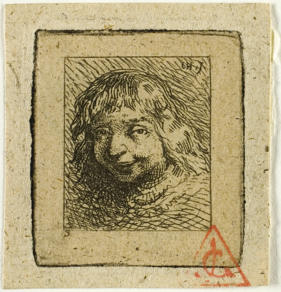 Head of a Breton by Charles-Émile Jacque, print, 1833-1894