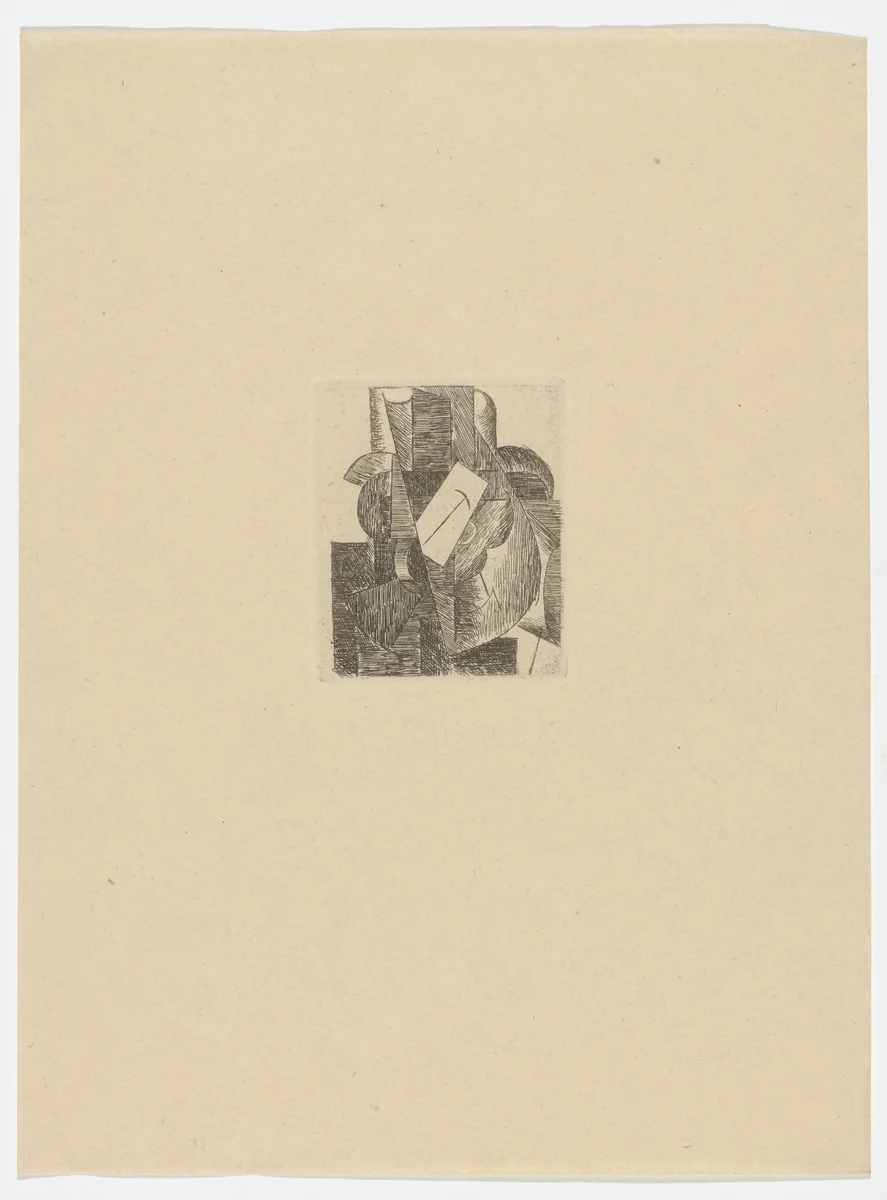 Duplicate of Man with a Hat from Du Cubisme (On Cubism) by Pablo Picasso, illustrated book, 1914