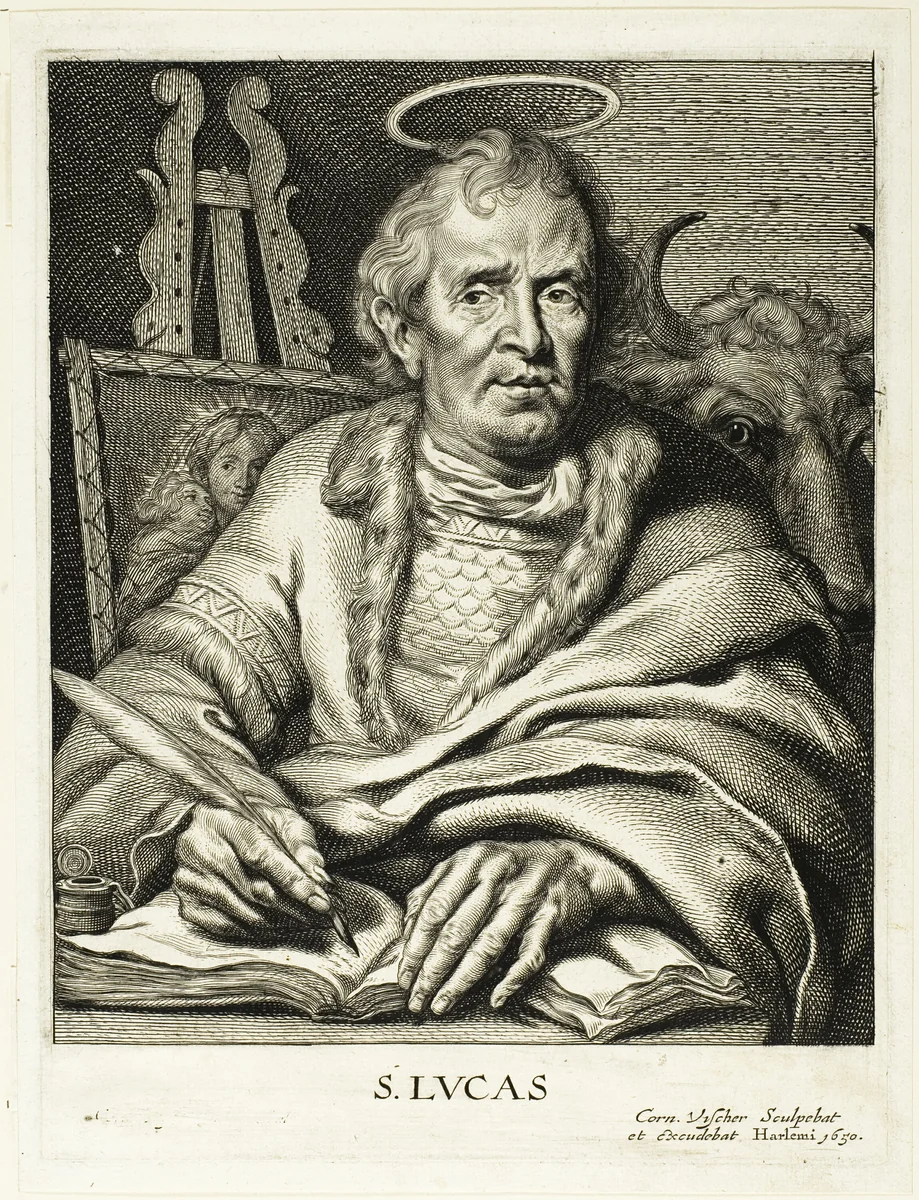 Saint Luke, from The Four Evangelists by Cornelis Visscher, print, 1650