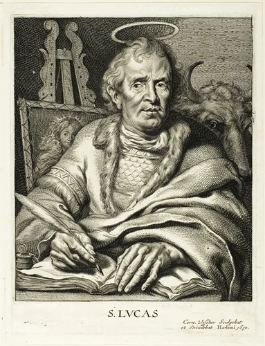 Saint Luke, from The Four Evangelists by Cornelis Visscher, print, 1650
