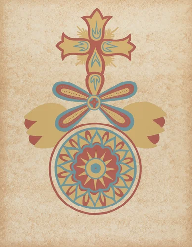 Santa Barbara Mission Doorway Design from the portfolio "Decorative Art of Spanish California" by American 20th Century, index of american design, 1935-1942