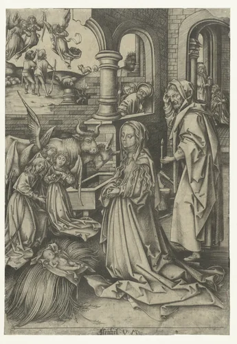Geboorte van Christus by Unknown, print, 1455-1503
