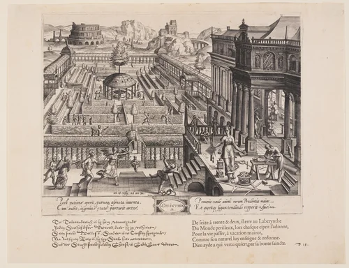 Corinthia, from Theatrum Vitae Humanae (The Ages of Man) by Jan Wierix, print, 1577