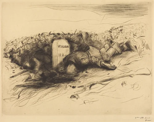 The End - Verdun by Jean-Louis Forain, print, 1916