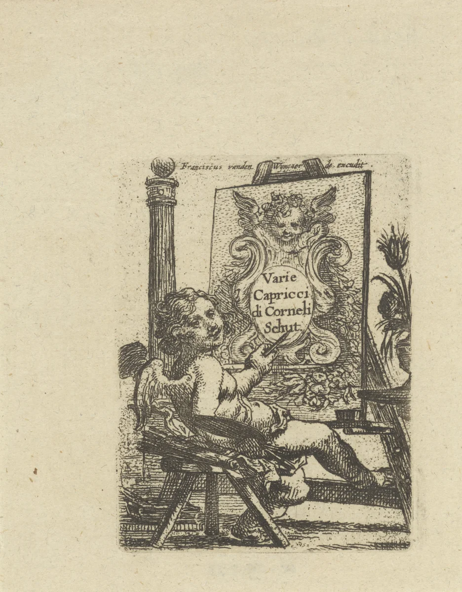 Titelblad voor een serie kinderspelen by Cornelis Schut, print, 1636-1679