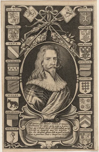 Johann Tzerklas, Count of Tilly by Lucas Vorsterman, print, 1595-1675