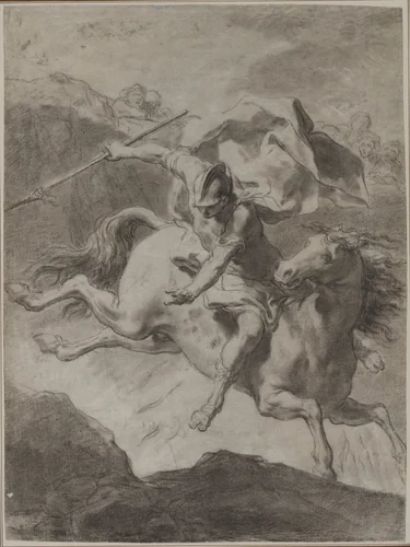 Death of Marcus Curtius by Gaetano Gandolfi, drawing, 1799