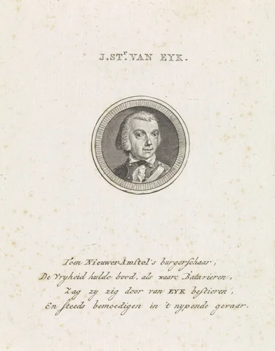 Portret van Jan Stockelaar van Eyk by Abraham Jacobsz. Hulk, print, 1787