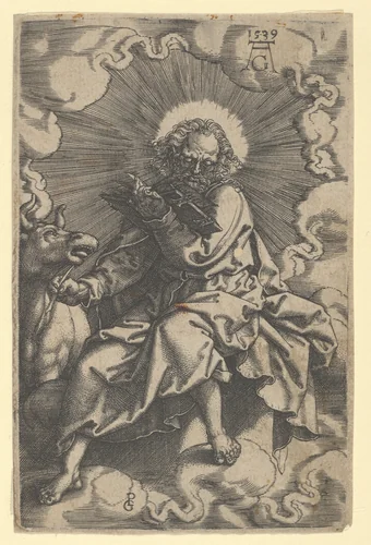 Saint Luke, from "The Four Evangelists" by Heinrich Aldegrever, print, 1539