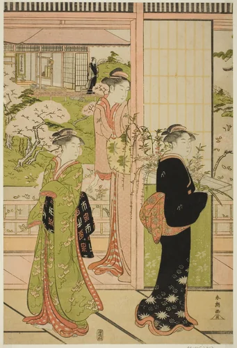 Scene from the Play "Imoseyama" by Katsukawa Shuncho, print, 1786-1789
