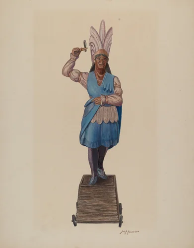Cigar Store Indian by Sydney Roberts, index of american design, 1941