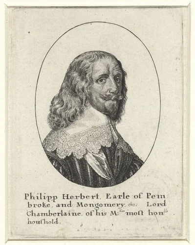Portret van Philip Herbert, graaf van Pembroke en Montgomery by Wenceslaus Hollar, print, 1636-1644
