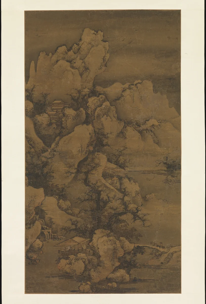Traveling through Snow-Covered Mountains by Yao Yanqing, painting, 1300-1368