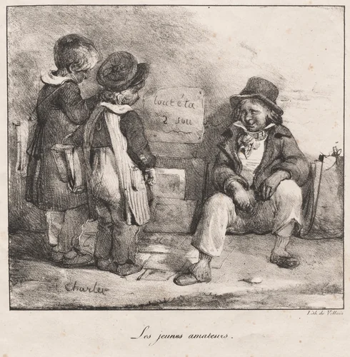 Sketch Book for the Use of Small Children: The Young Amateurs by Nicolas Toussaint Charlet, print, 1822