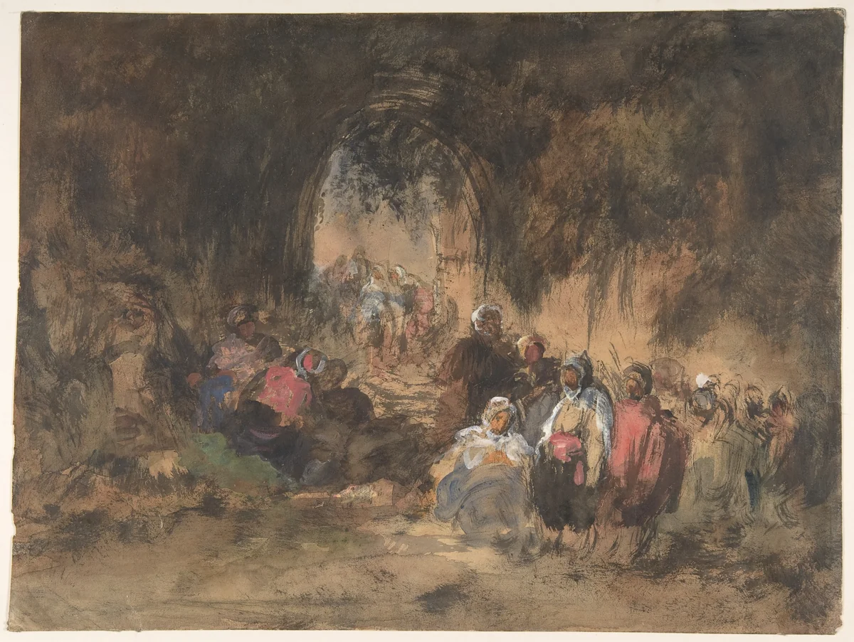 Arabs Resting by Eugenio Lucas, drawing, 1817-1870