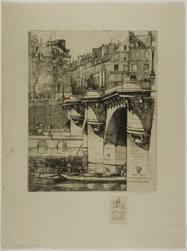 Le Pont Neuf, Paris by Donald Shaw MacLaughlan, print, 1906