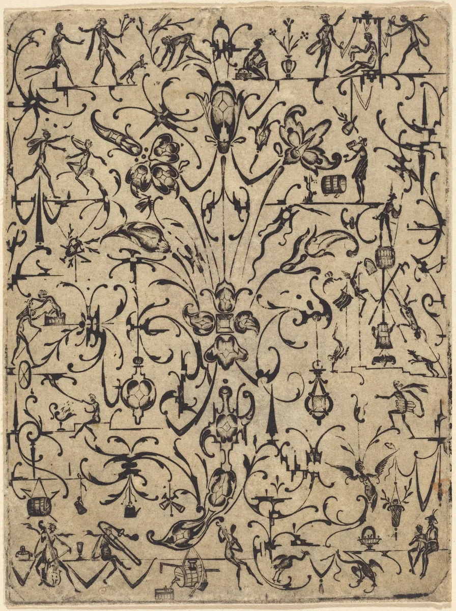 Ornament by Master B.H.M., print, 1480-1599