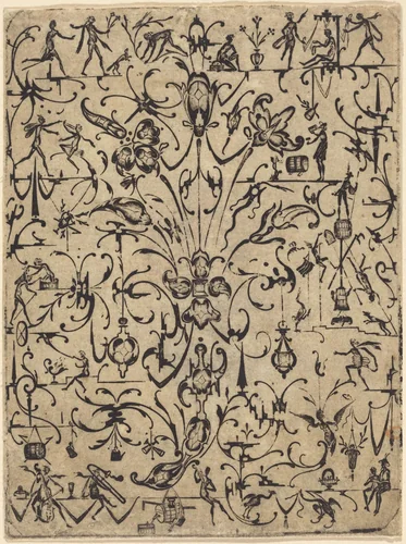 Ornament by Master B.H.M., print, 1480-1599