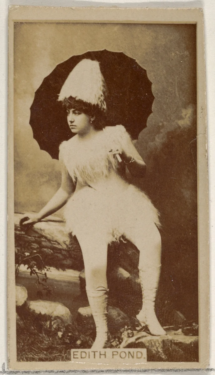 Edith Pond, from the Actors and Actresses series (N45, Type 8) for Virginia Brights Cigarettes by Allen & Ginter, photograph, 1885-1891