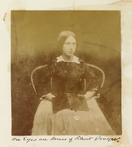 Untitled (Her eyes are Homes of Silent Prayer) by Artist Unknown, photograph, 1849-1860