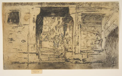 Fish Shop, Venice by James McNeill Whistler, print, 1879-1880