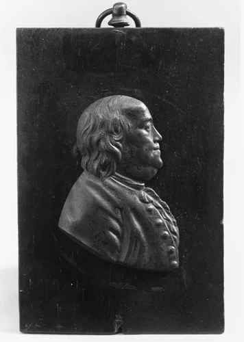 Plaque of Benjamin Franklin by Jean Martin Renaud, artwork, 1776-1821