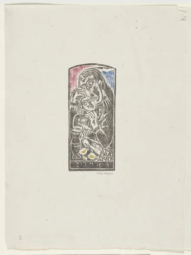 Mother Love (Madonna and Child) by Max Weber, print, 1920
