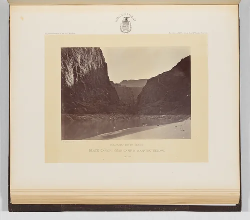 Black Cañon, Near Camp 8, Looking Below by Timothy O'Sullivan, photograph, 1871