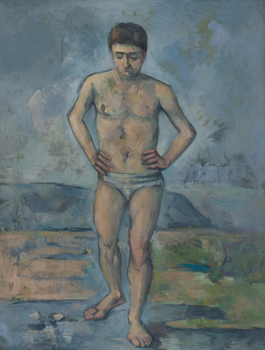 The Bather by Paul Cézanne, painting, 1885