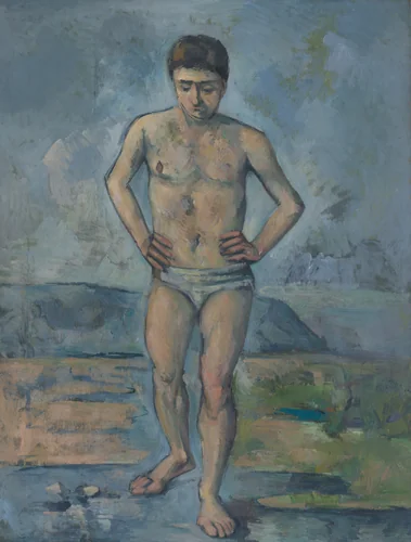 The Bather by Paul Cézanne, painting, 1885
