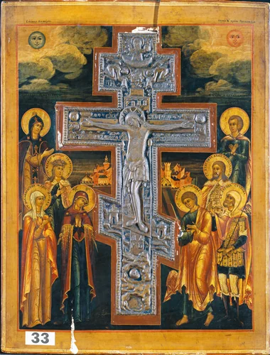 The Crucifixion by Russian 19th Century, painting, 1800-1899